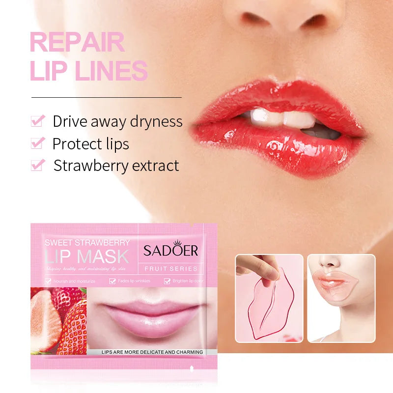 30pcs Fruits Lip Mask Moisturizing Anti-wrinkle Collagen Lip Patches
