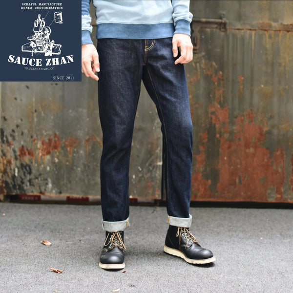 Saucezhan 314XX Mens Jeans Sanforized  Selvedge Denim Jeans for man