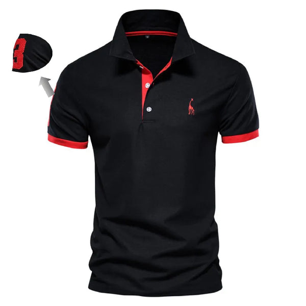 AIOPESON Embroidery 35% Cotton Polo Shirts for Men