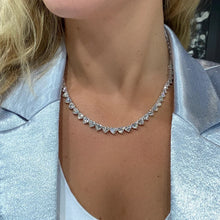 72 Carat Heart Cut Full Moissanite Diamond Necklace